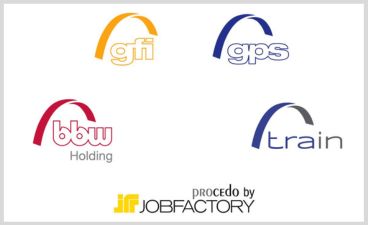 Neue Geschäftsführungen in mehreren bbw-Gesellschaften Die Logos der bbw-Gesellschaften gfi, gps, TRAIN, jobfactory und bbw-Holding sind in einem Kreis angelegt.